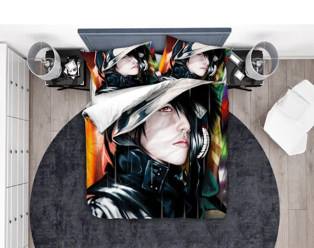 Kapüşonlu Anime Karakterli Çift Kişilik Nevresim Takımı
