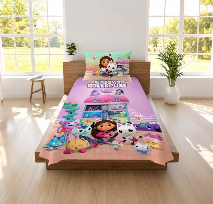 Gabbys Dollhouse  TEK KİŞİLİK PİKE  TAKIMI
